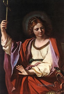  Guercino Oil Painting - St Marguerite Baroque Guercino